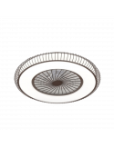 Ventilador LED marrón Mirabel de 40W
