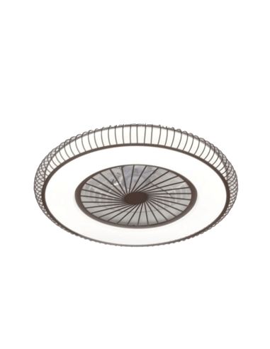 Ventilador LED marrón Mirabel de 40W