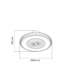 Ventilador LED marrón Mirabel de 40W medidas