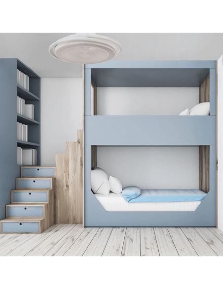 Ventilador de teto LED Andrea branco ambiente moderno