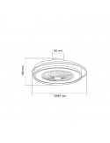 Ventilador de techo LED Andrea moderno blanco medidas