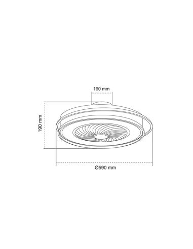 Ventilador de techo LED Andrea moderno blanco medidas