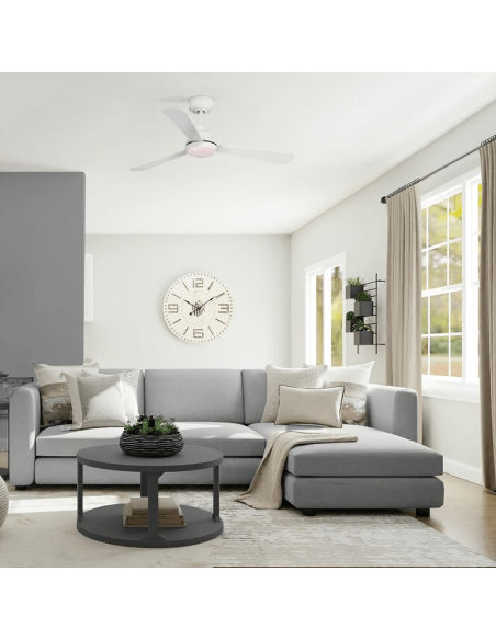 Ventilador de LED Noe com lâminas reversíveis de ambiente