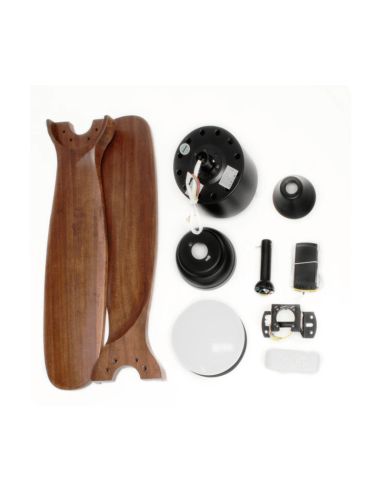 Ventilador LED con aspas de Madera motor AC accesorios