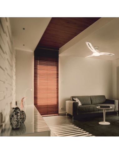 Ventilador LED inteligente Lighter motor DC luz cálida