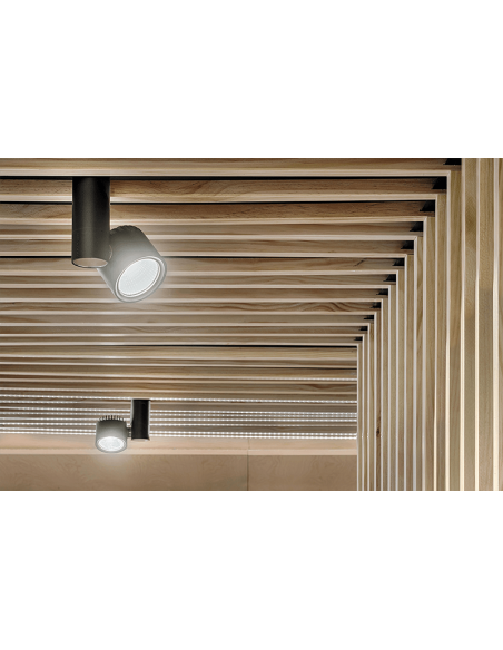 Spot de surface à LED Zen Tube Surface 23W Noir | leonleds