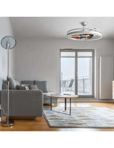 Ventilateur LED rond Agra 48W 4000k ambiant