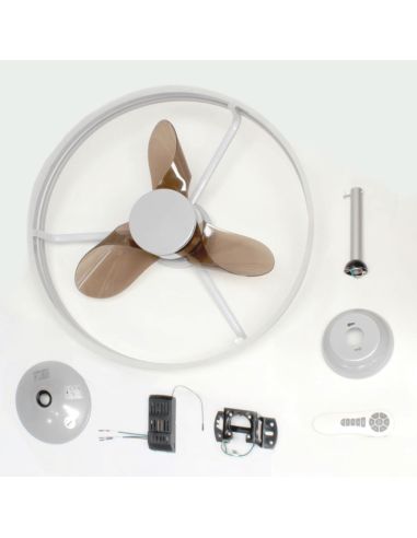 Ventilador LED redondo Agra 48W 4000k acessórios
