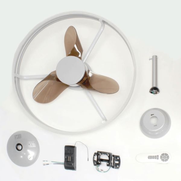 Ventilateur LED rond Agra 48W 4000k accessoires
