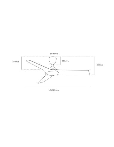 Ventilateur blanc orage pour mesures IP44 en extérieur