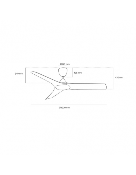 Ventilateur blanc orage pour mesures IP44 en extérieur