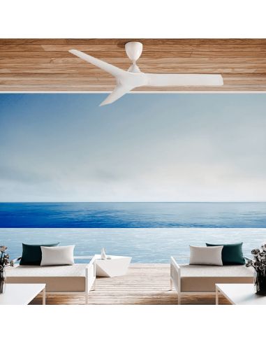 Ventilador blanco Storm para exterior IP44 ambiente