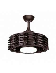 Ventoinha Allum LED preta pequena com motor DC