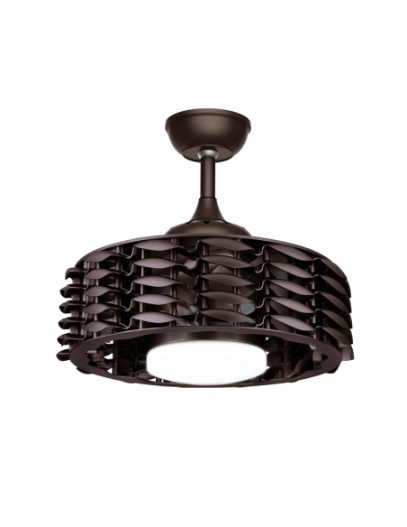 Ventoinha Allum LED preta pequena com motor DC