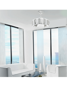 Ventilador LED branco sem lâmina Allum 24W 2