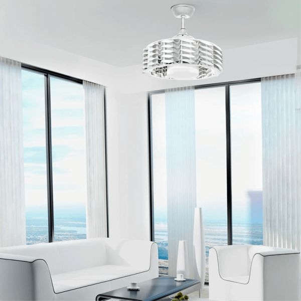 Ventilador LED sin aspas blanco Allum 24W ambiente