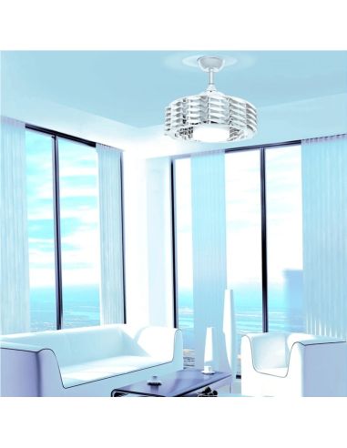 Ventilador LED sin aspas blanco Allum 24W luz fría