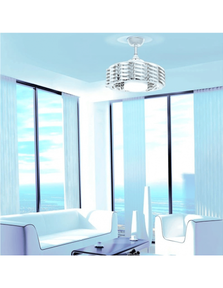 Ventilador LED sin aspas blanco Allum 24W luz fría