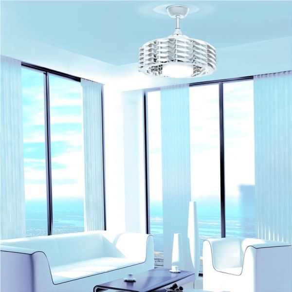 Ventilador LED sem lâmina branco Allum 24W luz fria