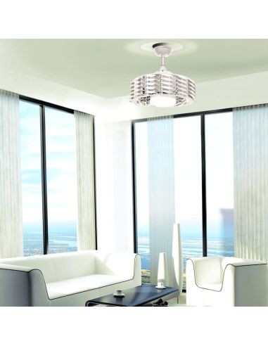 Ventilador LED sin aspas blanco Allum 24W luz cálida