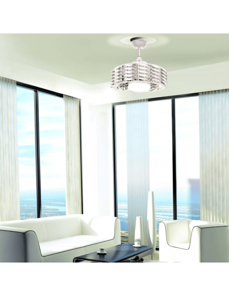 Ventilador LED sin aspas blanco Allum 24W luz cálida