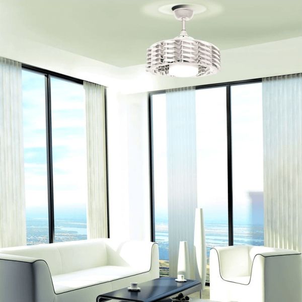 Ventilador LED sin aspas blanco Allum 24W luz cálida