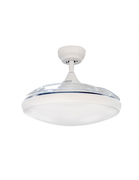 Ventilador plafón LED blanco Nuba plafón