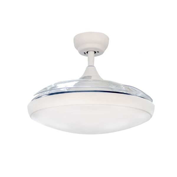 Ventilador plafón LED blanco Nuba plafón