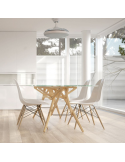 Ventilador plafón LED blanco Nuba ambiente