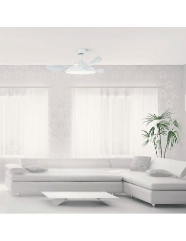 Ventilador LED poderoso Lince branco ambiente