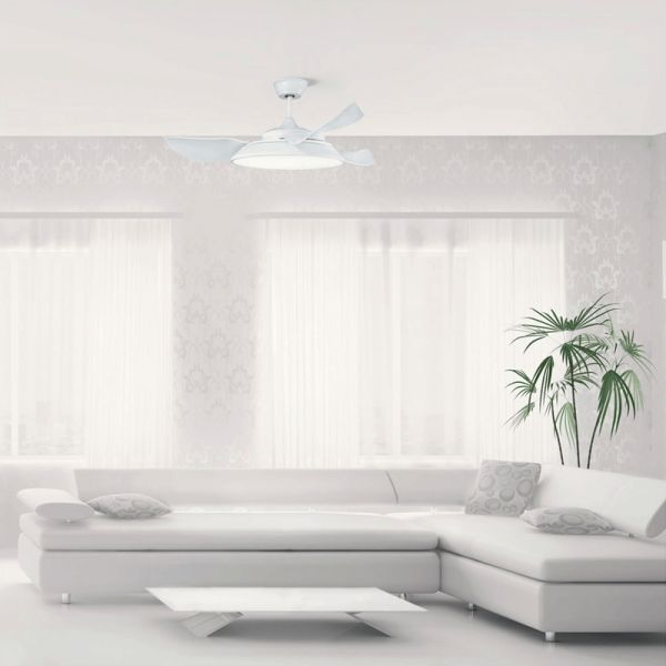 Ventilateur LED puissant Lince blanc ambiant