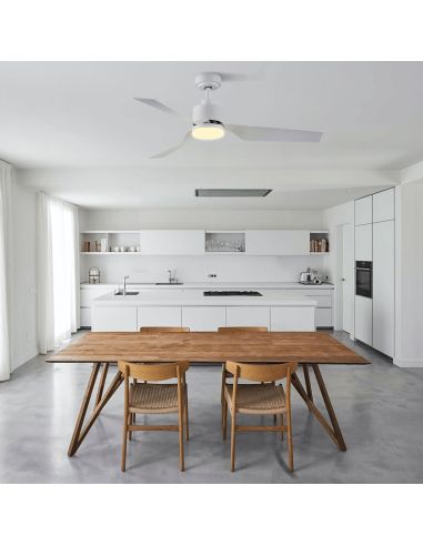 Ventilador LED silencioso Ekos luz quente branca