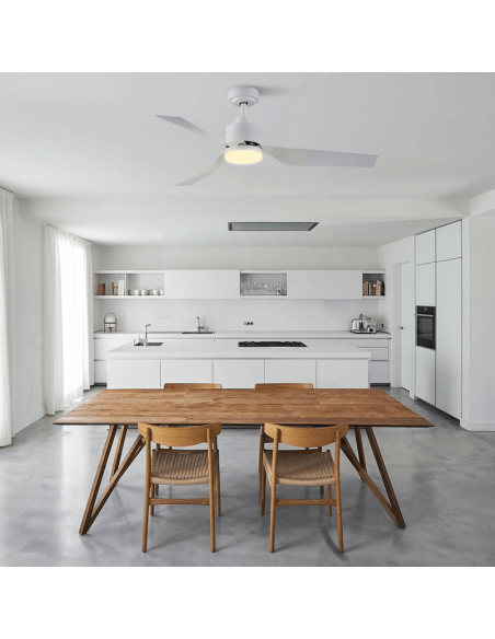 Ventilador LED silencioso Ekos luz quente branca