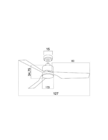 Ventilador LED silencioso Ekos mede