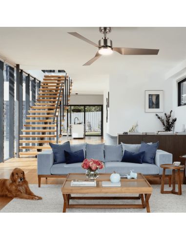 Ventilador DC Ekos Níquel Led 15W ambiente