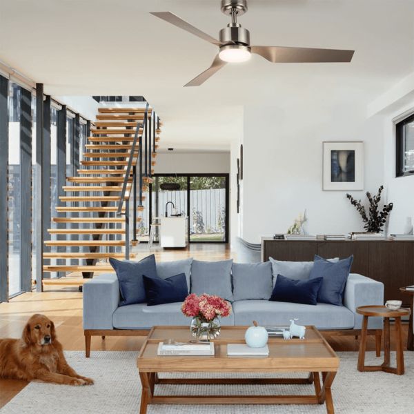 Ventilador DC Ekos Nickel Led 15W ambiente