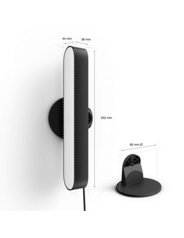 Hue Play barre lumineuse double pack noir mesures