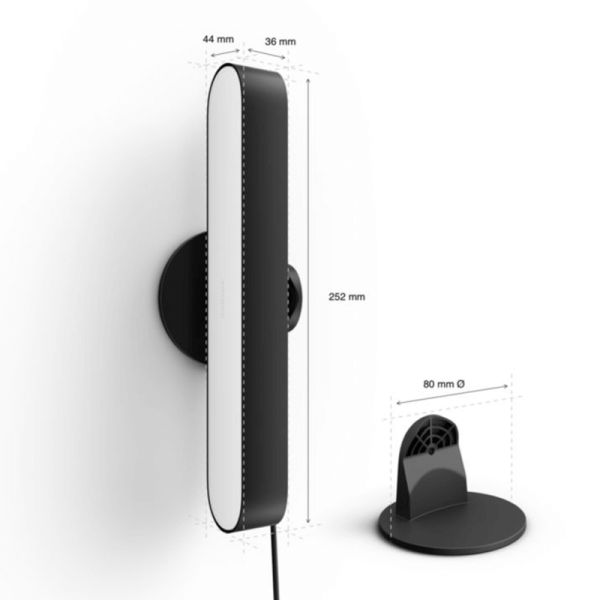 Hue Play barre lumineuse double pack noir mesures