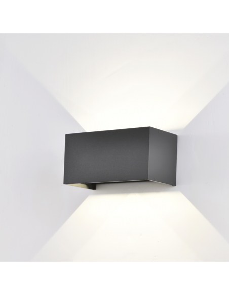 Applique murale rectangulaire à LED Davos Gris 3000K