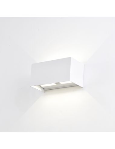 Applique murale rectangulaire LED Davos, blanche, 3000 K