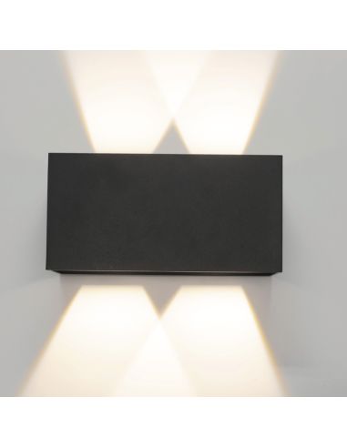 Candeeiro de parede LED preto areado...