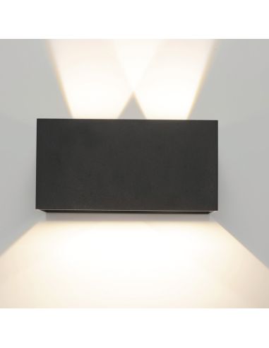 Candeeiro de parede LED preto areado...