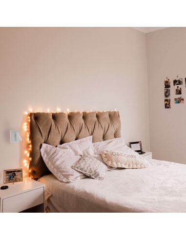 Aplique LED Cayman cuadrado con lector blanca ambiente