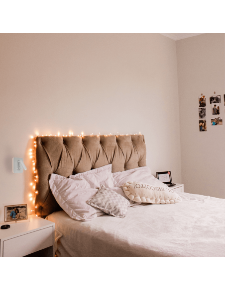 Applique LED carrée Cayman avec lecteur blanc ambiant