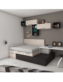 Applique LED carrée Cayman avec lecteur noir d'ambiance