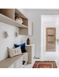 Aplique LED Cayman cuadrado con lector plata 2