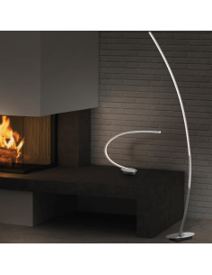 Lampadaire en métal Solo aluminium poli 2