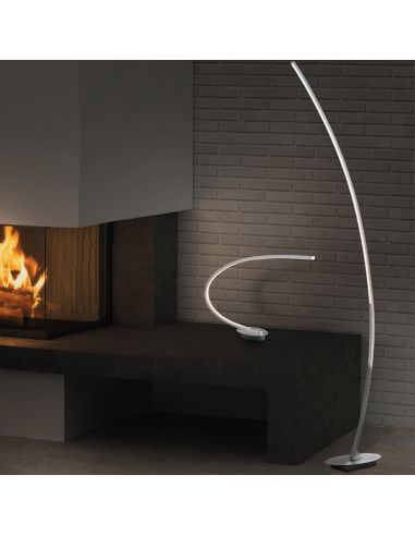 Lampadaire en métal Solo ambiant aluminium poli