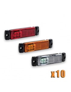 Bolsa 10 Pilotos de posición LED para remolque de Galibo Blanco, Rojo, Naranja | LeonLeds