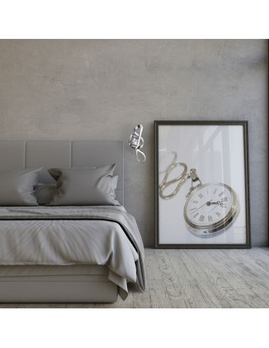 Aplique LED de metal moderno Perugia níquel ambiente